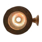 Meyda Lighting Fulton 12" Vintage Copper Winter Pine Solid Mount Wall Sconce With Amber Mica Shade Glass