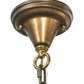 Meyda Lighting Fulton 14" Antique Copper Lone Pine Pendant Light With Silver Mica Shade Glass