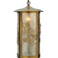 Meyda Lighting Fulton 14" Antique Copper Lone Pine Pendant Light With Silver Mica Shade Glass