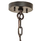Meyda Lighting Fulton 14" Craftsman Brown Prime Pendant Light With Clear Seeded Shade Glass