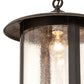 Meyda Lighting Fulton 14" Craftsman Brown Prime Pendant Light With Clear Seeded Shade Glass