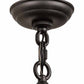 Meyda Lighting Fulton 14" Old Wrought Iron Hanging Lantern Pendant Light With Clear Seeded Shade Glass