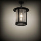 Meyda Lighting Fulton 14" Old Wrought Iron Prime Semi-flush Mount Light With Clear Shade Glass