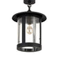 Meyda Lighting Fulton 14" Old Wrought Iron Prime Semi-flush Mount Light With Clear Shade Glass