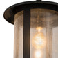 Meyda Lighting Fulton 14" Old Wrought Iron Prime Semi-flush Mount Light With Clear Shade Glass
