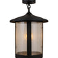 Meyda Lighting Fulton 14" Old Wrought Iron Prime Semi-flush Mount Light With Clear Shade Glass