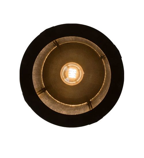 Meyda Lighting Fulton 14" Old Wrought Iron Prime Semi-flush Mount Light With Clear Shade Glass