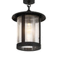 Meyda Lighting Fulton 14" Old Wrought Iron Prime Semi-flush Mount Light With Clear Shade Glass