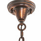 Meyda Lighting Fulton 14" Vintage Copper Branches Pendant Light With Clear Seeded Granite Shade Glass