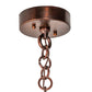 Meyda Lighting Fulton 14" Vintage Copper Great Pines Pendant Light With Silver Mica Shade Glass