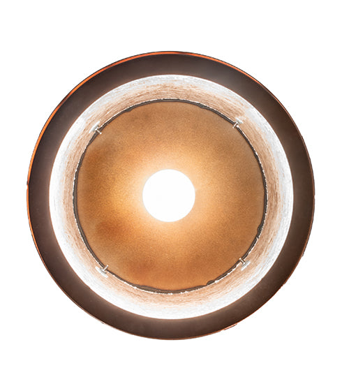 Meyda Lighting Fulton 14" Vintage Copper Great Pines Pendant Light With Silver Mica Shade Glass