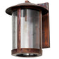 Meyda Lighting Fulton 15" Vintage Copper Wall Sconce With Clear Seeded Shade Glass