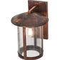 Meyda Lighting Fulton 15" Vintage Copper Wall Sconce With Clear Seeded Shade Glass