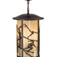 Meyda Lighting Fulton 16" 3-Light Mahogany Bronze Skier Pendant Light With Beige Sahara Taupe Idalight Shade Glass