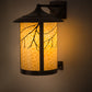 Meyda Lighting Fulton 16" Craftsman Brown Branches Solid Mount Wall Sconce With Beige Art Shade Glass