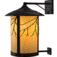 Meyda Lighting Fulton 16" Craftsman Brown Branches Solid Mount Wall Sconce With Beige Art Shade Glass