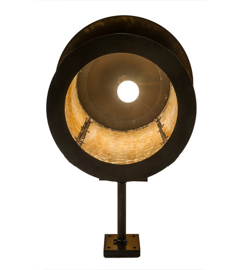 Meyda Lighting Fulton 16" Craftsman Brown Branches Solid Mount Wall Sconce With Beige Art Shade Glass