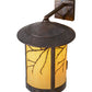 Meyda Lighting Fulton 16" Hammered Vintage Copper Branches Solid Mount Wall Sconce With Beige Earth Marble Shade