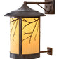 Meyda Lighting Fulton 16" Hammered Vintage Copper Branches Solid Mount Wall Sconce With Beige Earth Marble Shade