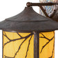 Meyda Lighting Fulton 16" Hammered Vintage Copper Branches Solid Mount Wall Sconce With Beige Earth Marble Shade