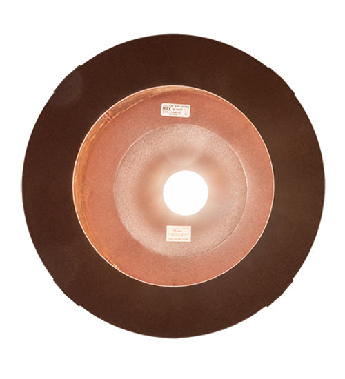 Meyda Lighting Fulton 16" Red Rust Pendant Light With Amber Mica Shade Glass