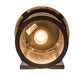 Meyda Lighting Fulton 178536 8" Craftsman Brown Prime Solid Mount Wall Sconce With Clear Seeded Shade Glass