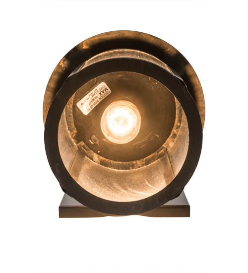 Meyda Lighting Fulton 178536 8" Craftsman Brown Prime Solid Mount Wall Sconce With Clear Seeded Shade Glass