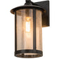 Meyda Lighting Fulton 178536 8" Craftsman Brown Prime Solid Mount Wall Sconce With Clear Seeded Shade Glass
