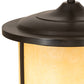 Meyda Lighting Fulton 18" 8-Light Craftsman Brown Prime Lantern Pendant Light With Beige Art Shade Glass