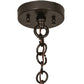 Meyda Lighting Fulton 18" 8-Light Craftsman Brown Prime Lantern Pendant Light With Beige Art Shade Glass