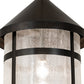 Meyda Lighting Fulton 18" Black Patina Prime Lantern Pendant Light With Clear Seeded Shade Glass