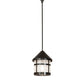 Meyda Lighting Fulton 18" Black Patina Prime Lantern Pendant Light With Clear Seeded Shade Glass