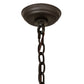 Meyda Lighting Fulton 18" Craftsman Brown & Timeless Bronze Pendant Light With White Shade Glass