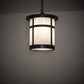 Meyda Lighting Fulton 18" Craftsman Brown & Timeless Bronze Pendant Light With White Shade Glass