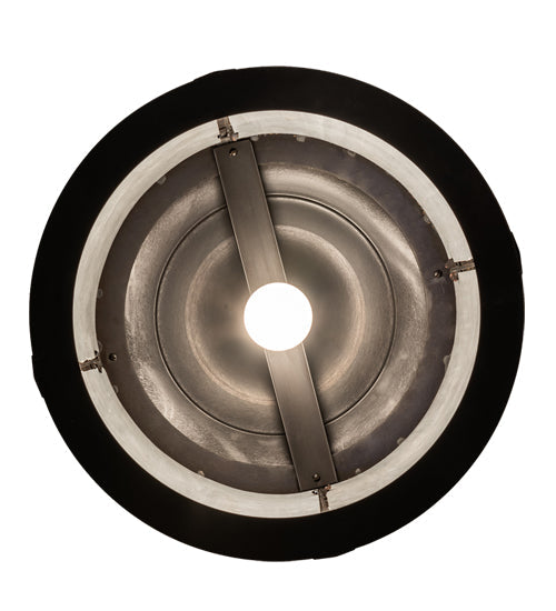 Meyda Lighting Fulton 18" Craftsman Brown & Timeless Bronze Pendant Light With White Shade Glass