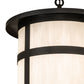 Meyda Lighting Fulton 18" Craftsman Brown & Timeless Bronze Pendant Light With White Shade Glass