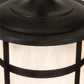 Meyda Lighting Fulton 18" Craftsman Brown & Timeless Bronze Pendant Light With White Shade Glass
