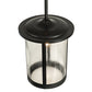 Meyda Lighting Fulton 18" Flat Black Pendant Light With Clear Seeded Shade Glass