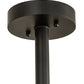 Meyda Lighting Fulton 18" Flat Black Pendant Light With Clear Seeded Shade Glass
