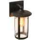 Meyda Lighting Fulton 216871 8" Old Wrought Iron Prime Solid Mount Wall Sconce With Clear Seeded Shade Glass