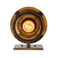Meyda Lighting Fulton 216871 8" Old Wrought Iron Prime Solid Mount Wall Sconce With Clear Seeded Shade Glass