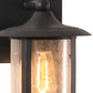 Meyda Lighting Fulton 216871 8" Old Wrought Iron Prime Solid Mount Wall Sconce With Clear Seeded Shade Glass