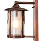 Meyda Lighting Fulton 221039 8" Vintage Copper Winter Pine Solid Mount Wall Sconce With Clear Seeded Shade Glass