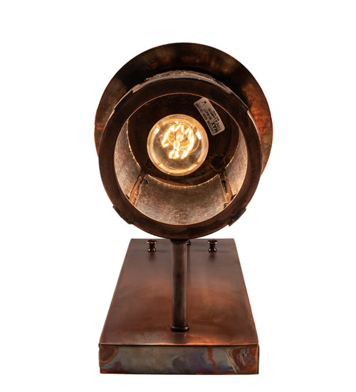 Meyda Lighting Fulton 221039 8" Vintage Copper Winter Pine Solid Mount Wall Sconce With Clear Seeded Shade Glass