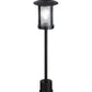 Meyda Lighting Fulton 23" Craftsman Brown Prime Outdoor Pier Mount Light With Clear Granite Shade Glass