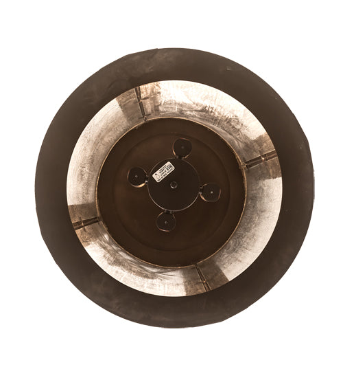 Meyda Lighting Fulton 24" 4-Light Craftsman Brown Winter Pine Pendant Light With Clear Seeded Shade Glass