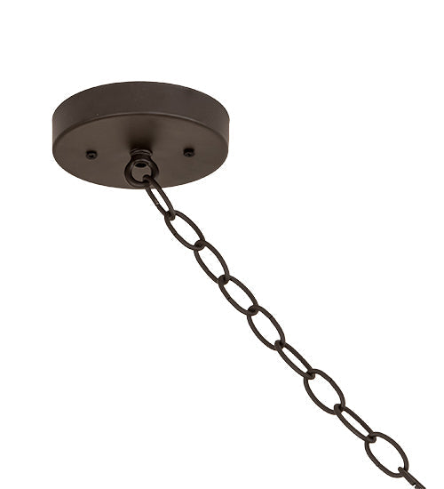 Meyda Lighting Fulton 24" 4-Light Oil Rubbed Bronze Prime Pendant Light With White Angelwing Idalight Shade