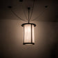 Meyda Lighting Fulton 24" 4-Light Oil Rubbed Bronze Prime Pendant Light With White Angelwing Idalight Shade