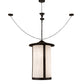 Meyda Lighting Fulton 24" 4-Light Oil Rubbed Bronze Prime Pendant Light With White Angelwing Idalight Shade