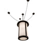 Meyda Lighting Fulton 24" 4-Light Oil Rubbed Bronze Prime Pendant Light With White Angelwing Idalight Shade